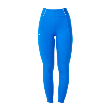 Legging mujer Equestro x FISE full grip corte slim Azul de Savoie
