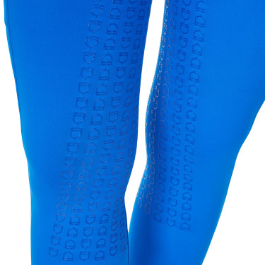 Legging mujer Equestro x FISE full grip corte slim Azul de Savoie