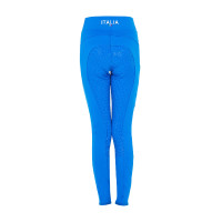 Legging para niña Equestro x FISE full grip corte slim Azul de Savoie