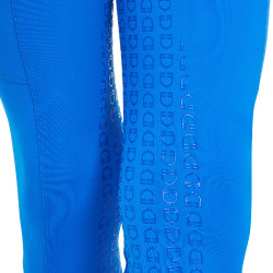 Legging para niña Equestro x FISE full grip corte slim Azul de Savoie