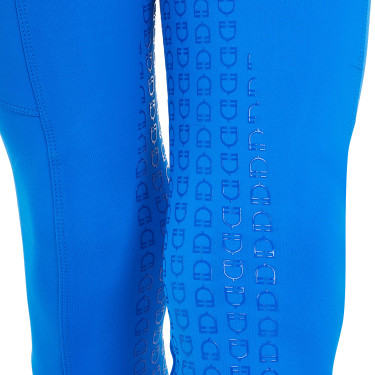 Legging para niña Equestro x FISE full grip corte slim Azul de Savoie