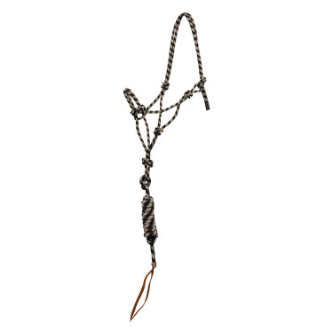 Cabezada de cuerda Pool’s anudada con ramal Beige / negro