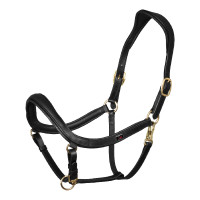 Cabezada de cuero Supreme con muserola sueca Negro