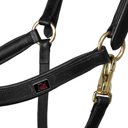 Cabezada de cuero Supreme con muserola sueca Negro