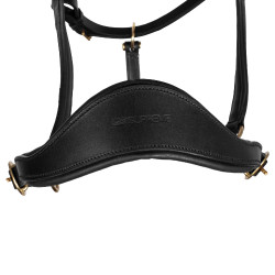 Cabezada de cuero Supreme con muserola sueca Negro