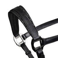 Cabezada de cuero Equestro anatómica Diamond Negro
