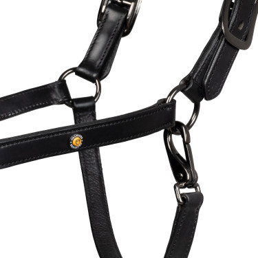 Cabezada de cuero Equestro anatómica Diamond Negro
