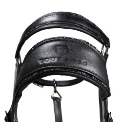 Cabezada de cuero Equestro anatómica Diamond Negro