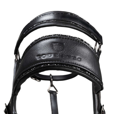 Cabezada de cuero Equestro anatómica Diamond Negro