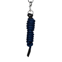 Cabezada ergonómica Equestro con inserciones de cuero Negro / azúl marino