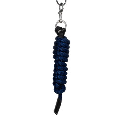 Cabezada ergonómica Equestro con inserciones de cuero Negro / azúl marino