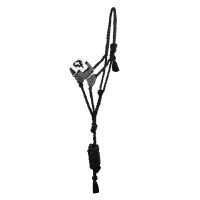 Cabezada de mohair Pool’s motivo Diamond Negro / Gris