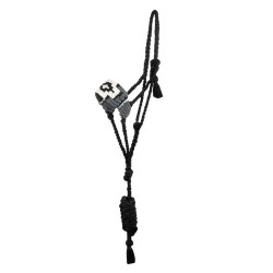 Cabezada de mohair Pool’s motivo Diamond Negro / Gris