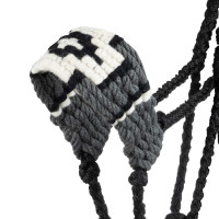 Cabezada de mohair Pool’s motivo Diamond Negro / Gris