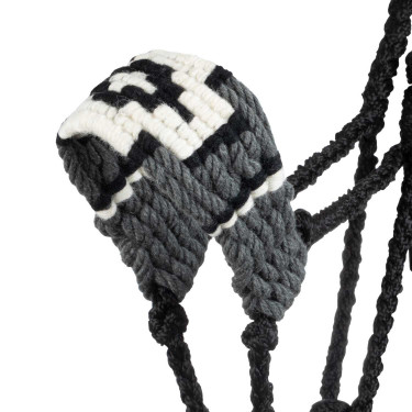 Cabezada de mohair Pool’s motivo Diamond Negro / Gris