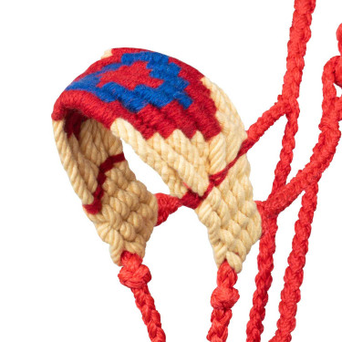 Cabezada de mohair Pool’s motivo Diamond Rojo / beige