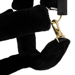 Cabezada de nailon Supreme con forro de lana sintética Premium Negro