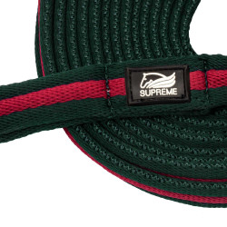 Línea de trabajo de nailon acolchada, acoplable al cabestro Umbria Equitazione Verde cazador / burdeos