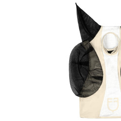 Máscara antimoscas Equestro bicolor de malla After Glow / blanco brillante