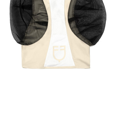 Máscara antimoscas Equestro bicolor de malla After Glow / blanco brillante