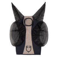 Máscara antimoscas Equestro bicolor de malla Antracita / franela gris
