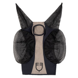 Máscara antimoscas Equestro bicolor de malla Antracita / franela gris