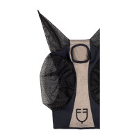Máscara antimoscas Equestro bicolor de malla Antracita / franela gris