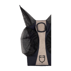 Máscara antimoscas Equestro bicolor de malla Antracita / franela gris