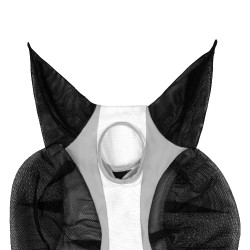 Máscara antimoscas Equestro bicolor de malla Roca lunar / blanco brillante