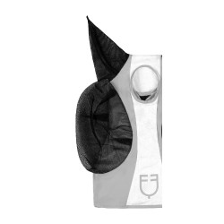 Máscara antimoscas Equestro bicolor de malla Roca lunar / blanco brillante