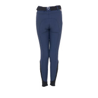Pantalón de equitación infantil unisex Equestro x FISE con grip en las rodillas Americana marina Azul marino