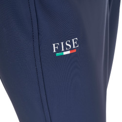 Pantalón de equitación infantil unisex Equestro x FISE con grip en las rodillas Americana marina Azul marino