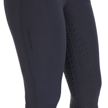Pantalón de equitación para mujer Equestro full grip de talle alto con forro polar Americana marina Azul marino