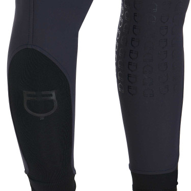 Pantalón de equitación para mujer Equestro full grip de talle alto con forro polar Americana marina Azul marino
