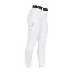 Pantalón de equitación para mujer Equestro full grip de talle alto con forro polar Blanco Pantalón de equitación para mujer Equestro full grip de talle alto con forro polar Blanco