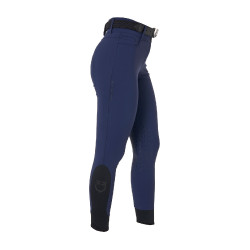 Pantalón de equitación para mujer Equestro con grip en las rodillas de tiro alto Americana marina Azul marino