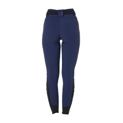 Pantalón de equitación para mujer Equestro con grip en las rodillas de tiro alto Americana marina Azul marino