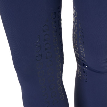 Pantalón de equitación para mujer Equestro con grip en las rodillas de tiro alto Americana marina Azul marino