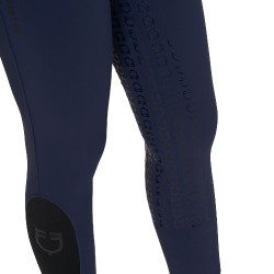 Pantalón de equitación para mujer Equestro con grip en las rodillas, de talle alto y forrado de polar Americana marina Azul mari