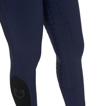 Pantalón de equitación para mujer Equestro con grip en las rodillas, de talle alto y forrado de polar Americana marina Azul mari
