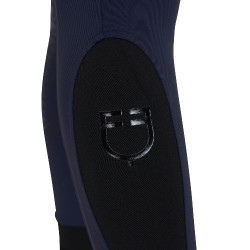 Pantalón de equitación para mujer Equestro con grip en las rodillas, de talle alto y forrado de polar Americana marina Azul mari