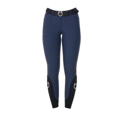 Pantalón de equitación para mujer Equestro x FISE full grip Americana marina Azul marino