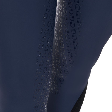 Pantalón de equitación para mujer Equestro x FISE full grip Americana marina Azul marino