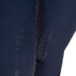 Pantalón de equitación para mujer Equestro x FISE con grip en las rodillas Americana marina Azul marino