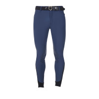 Pantalón de equitación para hombre Equestro x FISE con grip en las rodillas Americana marina Azul marino