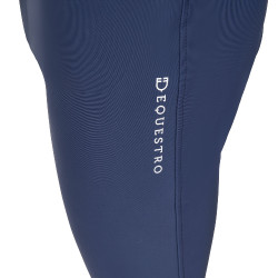 Pantalón de equitación para hombre Equestro x FISE con grip en las rodillas Americana marina Azul marino
