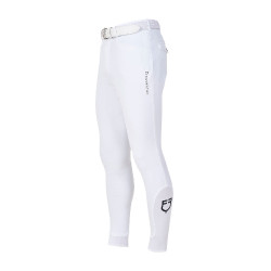 Pantalón de equitación para hombre Equestro x FISE con grip en las rodillas Blanco Pantalón de equitación para hombre Equestro x FISE con grip en las rodillas Blanco