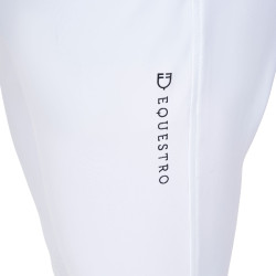 Pantalón de equitación para hombre Equestro x FISE con grip en las rodillas Blanco Pantalón de equitación para hombre Equestro x FISE con grip en las rodillas Blanco