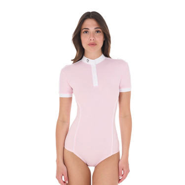 Polo body de concurso Equestro mujer manga corta Bailarina Rosa