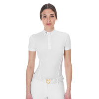 Polo body de concurso Equestro mujer manga corta Blanco Polo body de concurso Equestro mujer manga corta Blanco